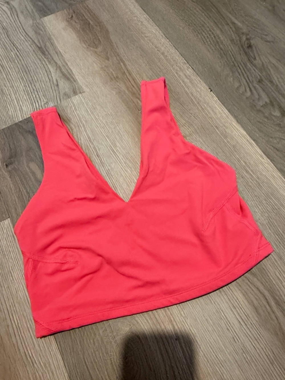 FP Movement by Free People Coral Pink V-Neck Sports Bralette